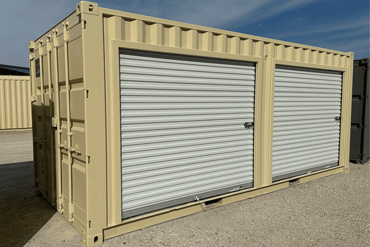 20ft shipping container with double roll up doors